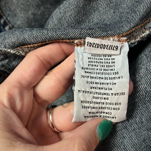 UPCYCLED HANDMADE BY ME ROLLING STONES JEAN JACKET PATCHES GRATEFUL DEAD DENIM - Picture 6 of 16